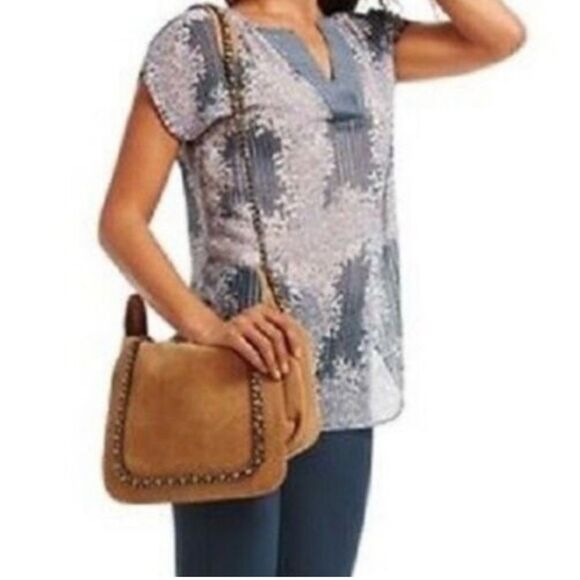 CAbi Sheer Floral Print Stitch Placket Blouse Sz M - Picture 10 of 10